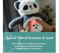 TOMME TIPPEE, lussuoso peluche con luce notturna con CrySensor, 6 suoni rilassanti, USB, lavabile in lavatrice, Pippo il panda