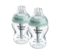 Tommee Tippee biberon anti-colica avanzato 260ml, con tettarella a flusso lento simile al seno materno, cannuccia anti-colica ventilata, autosterilizzante, 2 pezzi