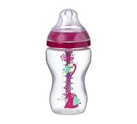 Tommee Tippee Biberon Anti-colica Avanzato, 340 ml, flusso medio 3m+, 1 pezzo, Lilla/Panda