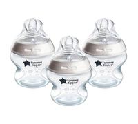 Tommee Tippee Biberon Anti-colica Natural Start 150ml | pacco da 3 pezzi con Flusso Super Lento Tettarella, Forma Simile al Seno Materno, Valvola Anti-colica, Autosterilizzante