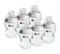 Tommee Tippee biberon anti-colica Natural Start 260ml, pacco da 6 pezzi con tettarella simile al seno materno, valvola anti-colica, autosterilizzante
