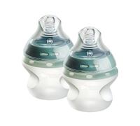 Tommee Tippee Biberon Natural Start Anti-Colica in Silicone con Tettarella a Flusso Lento Simile al Seno Materno, 150 ml, Utilizzabile fin dalla Nascita, Autosterilizzante, Confezione da 2