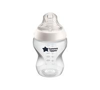 Tommee Tippee Biberon Closer to Nature, Tettarella Simile al Seno con Valvola Anticolica, 260ml, Confezione da 1, Trasparente, Colore e design possono variare