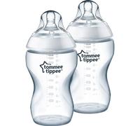 Tommee Tippee Biberon Closer to Nature, Tettarella Simile al Seno con Valvola Anticolica, 340ml, Confezione da 2