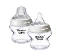 Tommee Tippee Biberon Natural Start da 150ml e Tettarella Triangolare, Flusso Super Lento