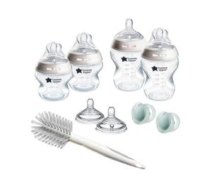 Tommee Tippee Biberon, set starter Natural Start, anti-coliche 150/260 ml, tettarelle a flusso medio per attaccamento naturale, autosterilizzante