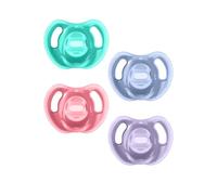 Tommee Tippee Ciuccio in silicone ultra leggero, design ortodontico simmetrico, senza BPA, design monopezzo, 18-36 m, confezione da 4 ciucci