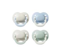 Tommee Tippee Ciuccio neonato Newborn, 0-2 mesi, confezione da 4, tettarella ortodontica, fori di aerazione aggiuntivi, in silicone privo di BPA, tonalità nuvole estive e colori dell’alba