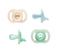 Tommee Tippee Succhietti light Giorno e Notte, design monopezzo in silicone, sensazione di morbidezza sulla pelle 0-6 mesi, Confezione da 4 pezzi