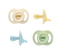 Tommee Tippee Ciuccio leggero StayPut, design monoblocco in silicone, 0-6 mesi, Confezione da 4 pezzi