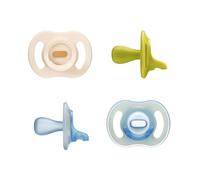 Tommee Tippee Succhietti light Giorno e Notte, design monopezzo in silicone, sensazione di morbidezza sulla pelle 6-18 mesi, Confezione da 4 pezzi
