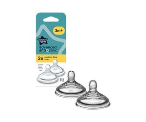 Tommee Tippee Closer To Nature Advanced Anti-coliche Teat 3m+ 2 pezzi - Tettarella Biberon