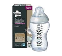 Tommee Tippee Closer to Nature Baby Bottle, Medium Flow Breast-Like Teat with Anti-Colic Valve, 340ml, Pack of 1, Pip the Panda