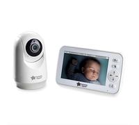 Tommee Tippee Dreamview - Baby monitor audio e video HD con telecamera per visione notturna e suoni rilassanti, ricaricabile tramite USB, display portatile da 5", con portata di 250 m