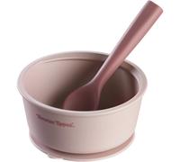 Tommee Tippee EasiStick™ Silicone Bowl & Spoon ciotola in silicone con ventosa 4m+ Pink 1 pz