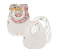 Tommee Tippee Happy Kind - Bavaglini per l'alimentazione del latte, super morbidi ed extra assorbenti, regolabili e reversibili, in materiale approvato Oexo-tex, confezione da 2
