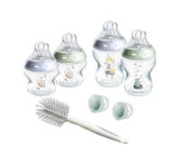 Tommee Tippee Kit di Biberon Closer to Nature per Neonati, Tettarella Simile al Seno a Flusso Lento con Valvola Anticolica, Dimensioni Misti, Blu