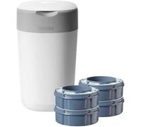 Confezione Cesto per pannolini Sangenic Tec Twist&Click + 4 ricariche, Tommee Tippee
