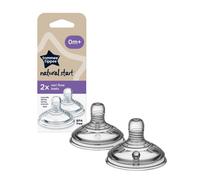 Tommee Tippee Closer to Nature Tettarella, Simile al Seno con Valvola Anticolica, Silicone Morbido Flusso Variabile, 0 Mesi +, Confezione da 2