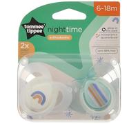 TOMMEE TIPPEE Closer to Nature - 2 succhietti night time in silicone 6/18 mesi - colori assortiti