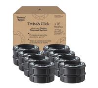 Tommee Tippee Ricariche originali per mangiapannolini Twist & Click | confezione esclusiva da 16 ricariche di 10, 5 metri l’una, praticità e risparmio, 16 X 10, 5 m (la confezione può variare)