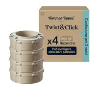 Tommee Tippee Ricariche originali per mangiapannolini Twist & Click | confezione esclusiva da 4 ricariche di 10, 5 metri l’una, praticità e risparmio, 4 X 10, 5 m (la confezione può variare)