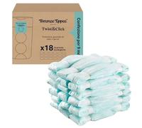 Tommee Tippee Ricariche per mangiapannolini Twist & Click, 18 ricariche di 10,5 metri l’una, pellicola antibatterica* multistrato, 18 X 10,5 m (la confezione può variare)