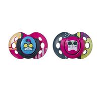 Tommee Tippee Set 02 Succhietti Fun Style 18-36m in Silicone Fucsia Rosa