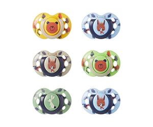 Tommee Tippee Succhietto Fun, 6-18 mesi, confezione da 6 succhietti simmetrici, senza BPA