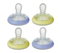Tommee Tippee Succhietto Simile al Seno Materno, Giallo e Rosa, 0-6 Mesi, 4 Pezzi