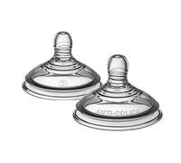 Tommee Tippee Tettarelle anticole avanzate per biberon, flusso rapido, 6+ mesi, simili al seno per un fermo naturale, valvola anti-coliche, silicone morbido, confezione da 2