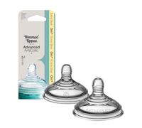 Tommee Tippee Tettarelle per Biberon Anti-colica Avanzata, 0 Mesi+ | Forma Simile al Seno Materno, Silicone Morbido, Flusso Super Lento per 0 Mesi+, 2 pezzi