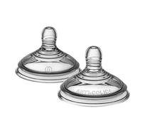 Tommee Tippee Tettarelle per Biberon Anti-colica Avanzata, Forma Simile al Seno Materno, Silicone Morbido, Flusso Super Lento per 0 Mesi+, 2 pezzi