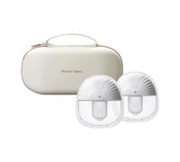Tommee Tippee Tiralatte doppio indossabile, design a mani libere, flangia da 24 mm + 5 inserti, 4 modalità e fino a 9 livelli di aspirazione, silenzioso, leggero, custodia da viaggio e ricaricabile