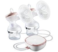 Tommee Tippee Tiralatte elettrico doppio Made for Me, biberon incluso, 9 modalità espresso, cuscini massaggianti, tiralatte portatile ricaricabile tramite USB, aspirazione potente, silenziatore