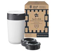 Tommee Tippee Twist and Click Mangiapannolini, confezione esclusiva con 2 ricariche, protezione garantita da odori e germi, grande capacità (la confezione può variare)