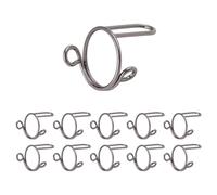 Tommiy Anelli per unghie che non cambiano colore, 10 pezzi, regolabili, senza colla, senza colla, set regalo per unghie halal, decorazione per nail art (nero, taglia unica)