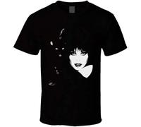 TOMMUP Elvira Cat Poster T Shirt Black M