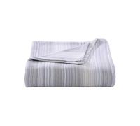 Tommy Bahama Blanket Coperta a Righe Sandy Shore, Cotone, Beige, Queen