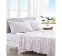 Tommy Bahama | Collezione di percalle | Set di lenzuola - 100% cotone, croccante e fresco, leggero e traspirante, regina, fenicotteri