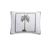 Tommy Bahama | collezione Palm Island, sham, 100% cotone, morbido e traspirante con chiusura a busta, prelavato per una maggiore morbidezza, king e grigio