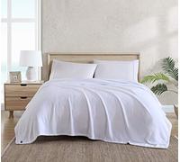 Tommy Bahama Coperta in pile super morbido e accogliente, reversibile, anti-pillola e peso medio, certificato Oeko-Tex, peluche ultra morbido, bianco, king