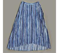 TOMMY BAHAMA Donna Divine Linee Maxi Bianco Blu Boho Righe Taglia 6 (Nuovo)