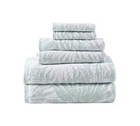 Tommy Bahama Home 6pc Towel Set 100% Terry Cotton, Oeko-Tex Certified, Super Soft & Absorbant, Medium-Weight, 6 Piece, Lago Palm