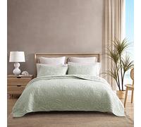 Tommy Bahama Home Collezione Costa Sera Morbido e Traspirante, Trapunta Lettura Copriletto Stagioni, Pre-Lavato per una maggiore morbidezza, King, Verde