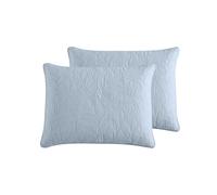 Tommy Bahama Home | Costa Sera Collection | 100% Soft Brushed Cotton, Pre-Washed for Softness, 2-Pack King Sham Set for Bedroom Décor, 21" x 37", Blue
