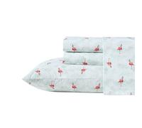 Tommy Bahama - King Sheet Set, Cotton Percale Bedding Set, Super Soft, Oeko-Tex Certified (Flamingo Santa Red, King)