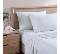 Tommy Bahama - Lenzuola king size, set di biancheria da letto in percalle di cotone, croccante e fresco, elegante decorazione per la casa (Kaw Palms Blue, King)