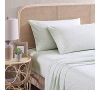 Tommy Bahama - Lenzuola king size, set di biancheria da letto in percalle di cotone, croccante e fresco, elegante decorazione per la casa (gru fiore verde, King)