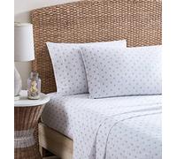 Tommy Bahama - Lenzuola king size, set di biancheria da letto in percalle di cotone, croccante e fresco, elegante decorazione per la casa (stelle marine Treasure, King)